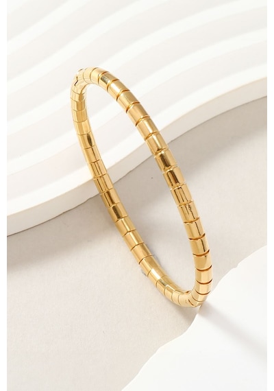 Chavin Gold Kelepçe Dizayn Çelik Bayan Bileklik Ev08sr Gold