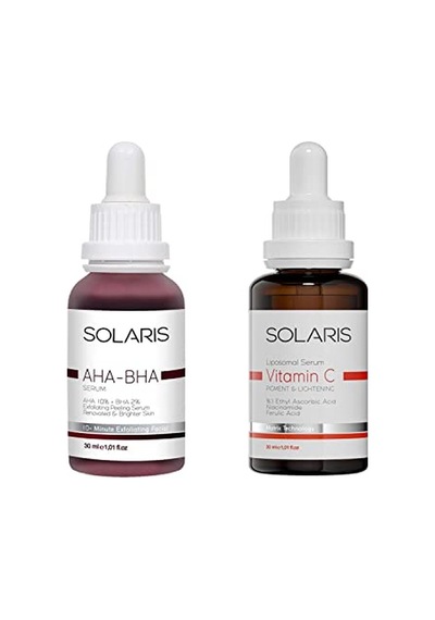Cilt Tonu Eşitleyici Canlandırıcı Aha%10 + Bha%2 Serum 30 Ml Ve Leke Karşıtı C Vitamini Serum 30 Ml