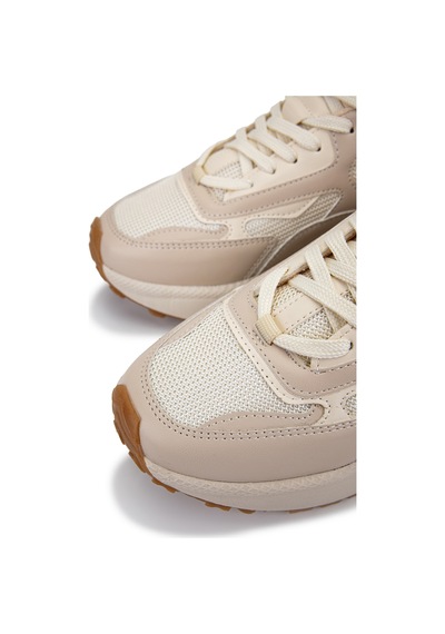 Tamer Tanca Kadın Suni Deri/tekstil Bej Sneakers & Spor Ayakkabı 936 83144 Bn Ayk Y26 Bej