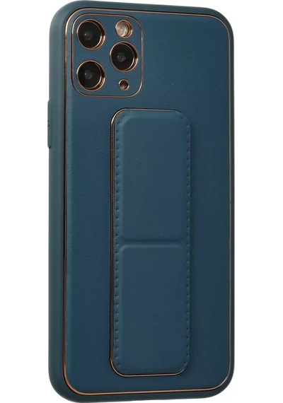 Newface Apple Uyumlu iPhone 11 Pro Kılıf Coco Deri Standlı Kapak - Mavi Resimdeki