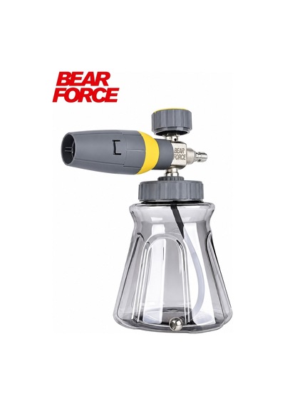 Robeve Bear Force Active Profesyonel Köpük Aparatı 1 L Nikel Kaplama Pirinç Gövde, 4000 Psı / 280 Bar Foam Cannon, 1/4 Quick Plug, Ayarlanabilir Sprey Ve Şampuan Oranı