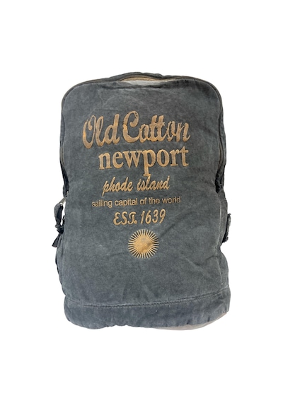 Old Cotton Cargo Kaliteli Vintage Disayn Laptop Bölmeli Sırt Gezi Çantası Leone Bag Oil 5100 Siyah