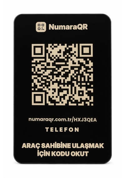Numaraqr Qr Kodlu Araç Numaratörü Sticker Cam Içi Park