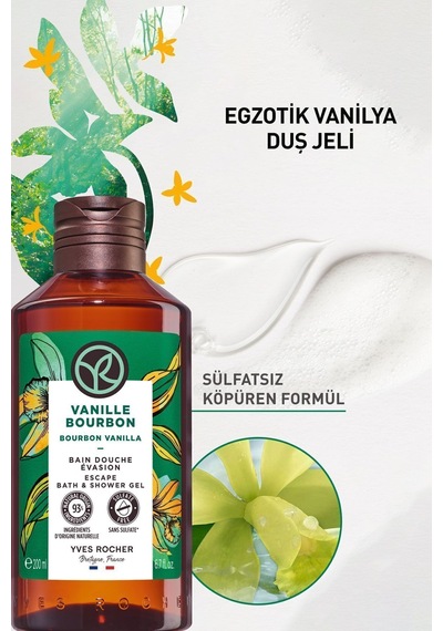 Yves Rocher Nemlendirici Duş Jeli - Egzotik Vanilya - 200ml-13444 Diğer
