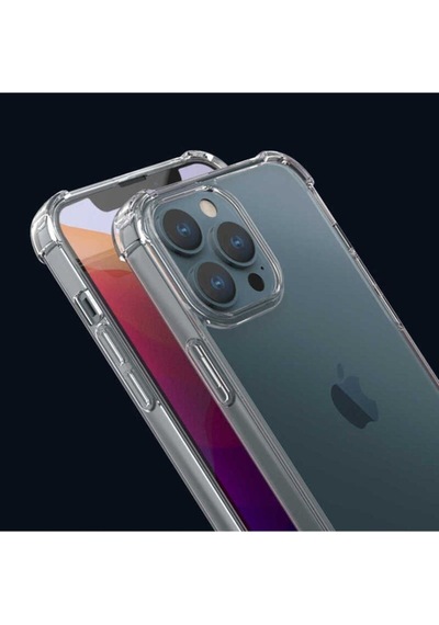 Apple Uyumlu iPhone 13 Pro Kılıf Zore Nitro Anti Shock Silikon Renksiz
