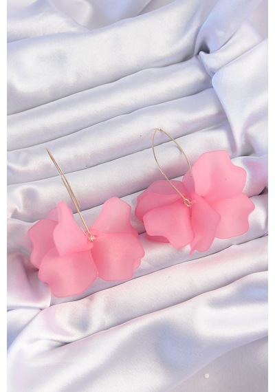 Ezoconcept Pirinç Pembe Renkli Flora Küpe Çok Renkli