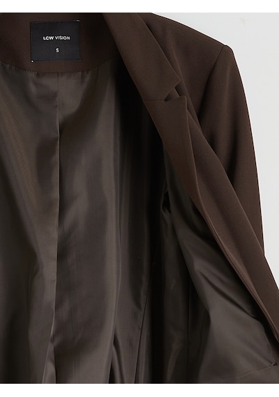 Lcw Vision Kahverengi Krep Kadın Blazer Ceket