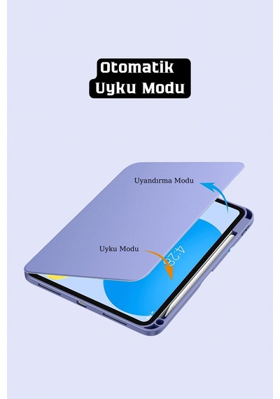 Apple Uyumlu iPad Air 11 İnç 2024 M2 Çipli 6.nesil 360 Dönebilen Standlı Pino Tablet Kılıfı