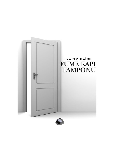 Füme Yarım Daire Yapışkanlı Kapı Tamponu Kapı Stoperi Metal Kapı Stopu Durdurucu Kapı Kolu Koruyucu