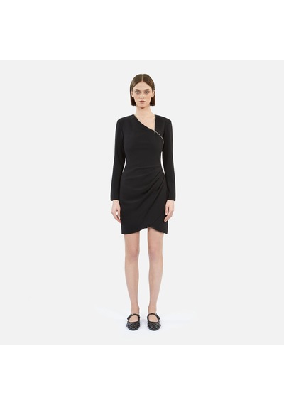 The Kooples Kadın Fermuarlı Siyah Elbise