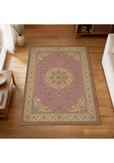 Kartela Halı Aro Halı Jüt Taban Dokuma Halı Gül Kurusu - 120 X 180 Cm
