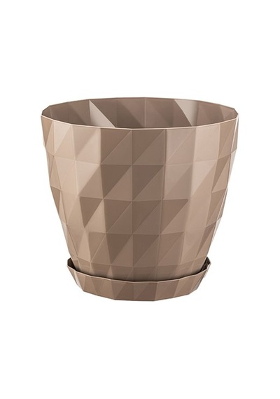 Modular Square Saksı - 3.25 Lt Açık Kahve Dekoratif Saksı