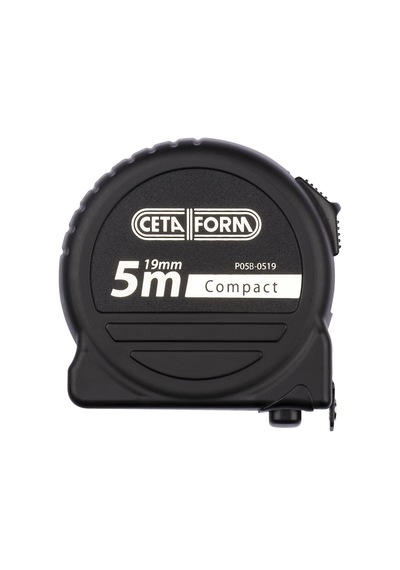 Ceta Form P05b-0519 Siyah Kasa 5 M X 19 Mm Compact Şerit Metre 0.004 M - 0.032 M
