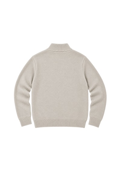 Battalmoda Erkek Büyük Beden Koyu Bej Hattush Dik Yaka Cepli Triko Hırka 3xl-4xl-5xl-6xl
