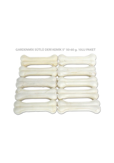 Gardenmix Sütlü Deri Kemik12 CM 50-60 G. 10lu Paket
