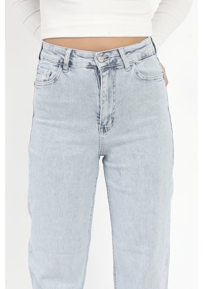 Giysa Kadın Straight Fit Jean Buz Mavi Likralı Yüksek Bel Pamuklu - 616-2269 Koyu Mavi Giysa Kadın Straight Fit Jean Buz Mavi Likralı Yüksek Bel Pamuklu - 616-2269 Koyu Mavi