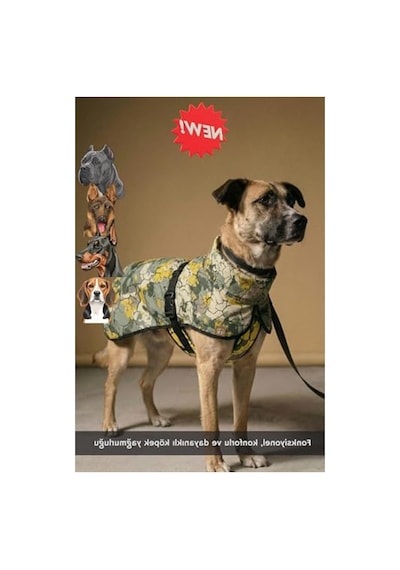 Adonis Büyük Irk Köpekler İçin Yağmurluk, 9-55 Kg Arası Uygun Açık Gri