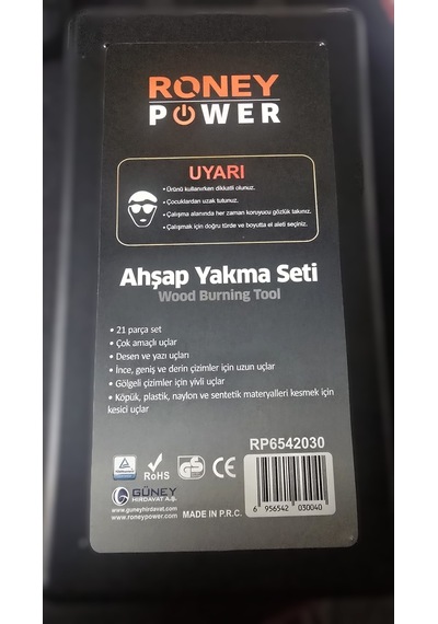 Roney Ahşap Yakma Seti 30w 21 Parça Rp6542030