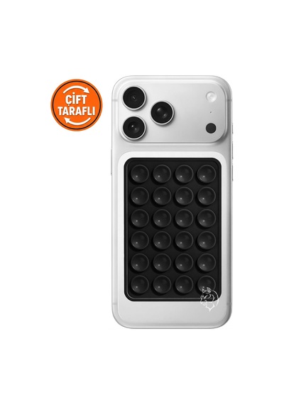 Uruchı Çift Taraflı Silikon Vantuzlu Telefon Tutucu, Ahtapot Vakumlu Tasarım, Telefon Arkası Kılıf Tutucu, Araç Ve Masa Üstü Kullanım, Tüm Cep Telefonu Modellerine Uygun, Siyah, Çift Taraflı