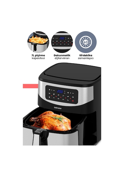 Goldmaster GrandChef GM-7497 3XL Yağsız Sıcak Hava Fritözü 9.2 L