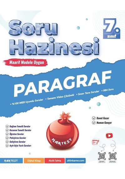 Nartest Yayınevi 7. Sınıf Paragraf Soru Hazinesi
