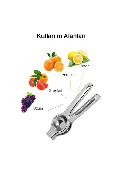 Paslanmaz Çelik Limon Sıkacağı Büyük Boy Metal Narenciye Presi Limon & Portakal Sıkacağı Paslanm Diğer