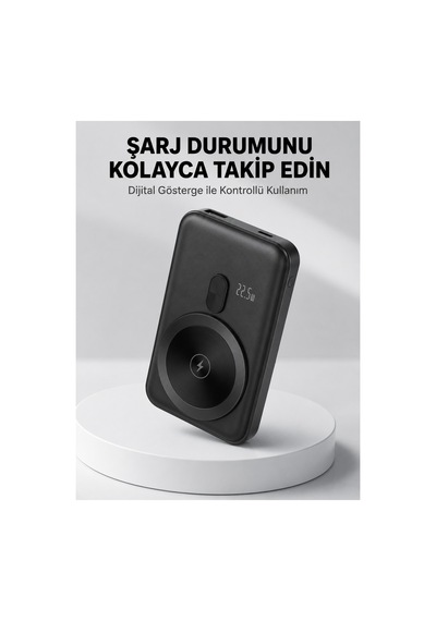 Lcd Ekranlı Kablosuz Powerbank Type C Ve Usb Çıkışlı Yeni Nesil Diğer 59234611