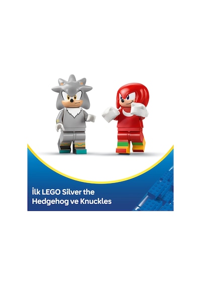 LEGO® Sonic the Hedgehog Silver’ın Arabası, Knuckles’ın Canavar Kamyonuna Karşı 77118 – 8+ Yaratıcı Oyuncak Yapım Seti (378P)