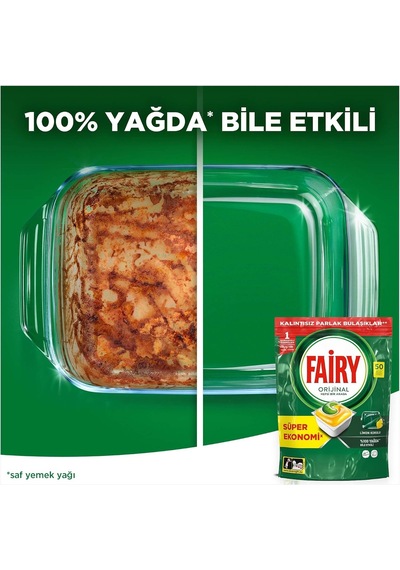 Hepsi Bir Arada Bulaşık Makinesi Deterjanı Kapsülü/tableti 50 Yıkama Limon Kokulu