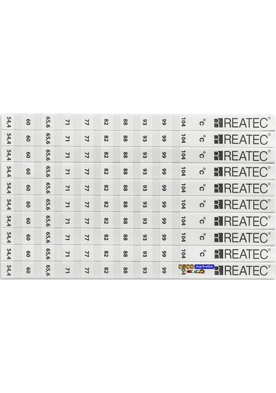 Reatec Sıcaklık Ölçüm Etiketi Isı Ölçer Ölçüm Aralığı 54,4 C - 104 C 10adet
