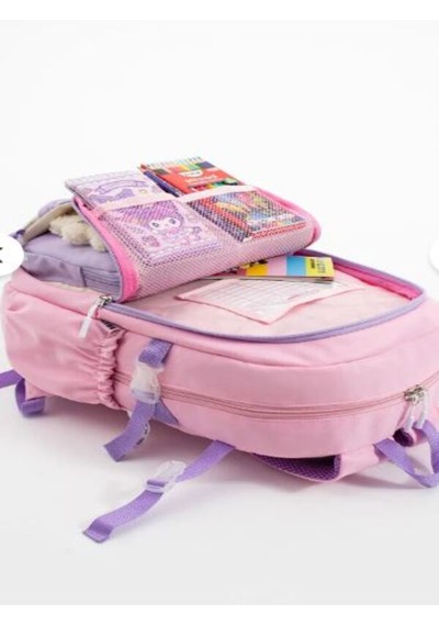 Trg Polo Lila Rooxy Renkli Kore Kawaii Ayıcıklı Okul Çantası Seti Sırt Çantası+beslenme Çantası+kalemlik