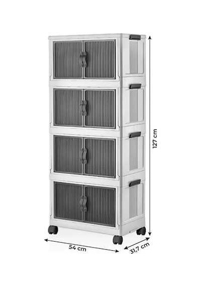 55 Lt Geniş Hacimli Organizer Dolap - 4 Bölmeli 127cm Çok Amaçlı Banyo Ve Mutfak Düzenleyici - Beyaz 55 Lt Geniş Hacimli Organizer Dolap - 4 Bölmeli 127cm Çok Amaçlı Banyo Ve Mutfak Düzenleyici - Beyaz