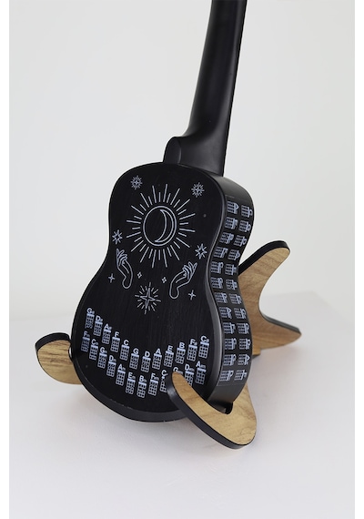 ukulele akor cetveli tablosu sticker etiketi BARİTON-TENOR-KONSE