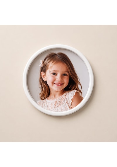 6 Adet Yuvarlak Buzdolabı Magnet Çerçeve Mıknatıslı 7,7 Cm Çap Kişiye Özel Fotoğraf