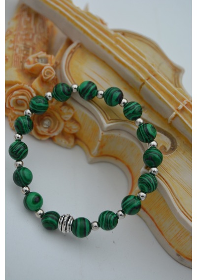 Stoneage Jewellery Malahit Malakit Doğal Taşlı Bileklik Çok Renkli