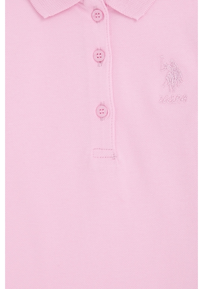 U.S. Polo Assn. Kız Çocuk Pembe Polo Yaka Basic Sweatshirt 50296377-VR041