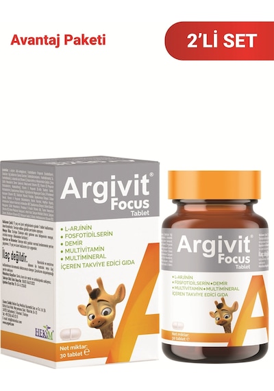 Focus 2 Li Paket L-arjinin, Fosfotidilserin, Demir, Multivitamin Ve Multimineral İçeren 30 Tablet