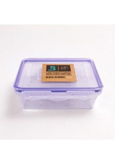 Puro Saklama Kutusu Xs-850 Ml, Hava Geçirmez Sızdırmaz 1 Yıllık Nem Koruma Boveda %69 8g Dahil