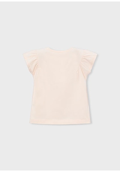 Mayoral Kız Çocuk Baskılı T-shirt Somon - 03007