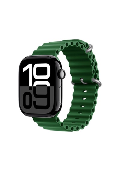 Mobilteam Watch 10 42mm Uyumlu Krd-75 Silikon Kordon-koyu Yeşil
