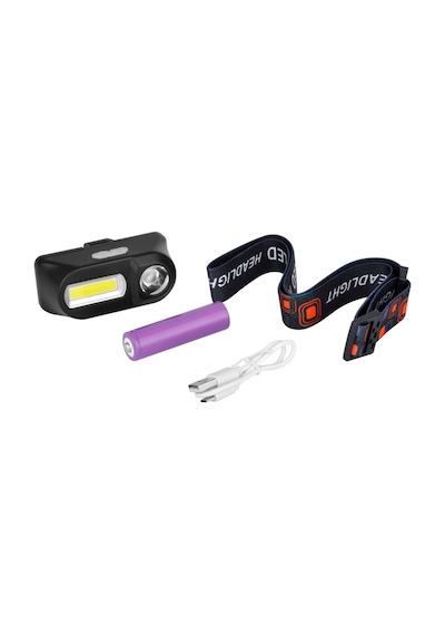 Barnetta Br T200 T6 + Cob Led Şarjlı Kafa Feneri Siyah