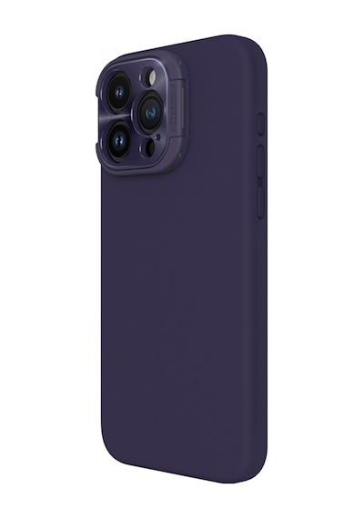 Nillkin Apple Uyumlu iPhone 15 Pro Max Stand Özellikli Lens Koruyuculu Lansman Kılıf Derin Mor