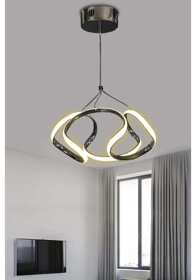 Dron Led Avize - 3 Renk Kumandasız - Siyah Siyah