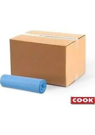 Cook Eko Battal Boy 72 X 95 Cm Jelatinli Mavi Renk Çöp Torbası 1 Koli 20 Paket