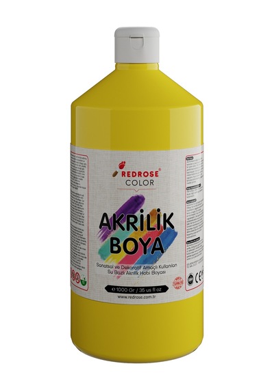 Red Rose Sarı Akrilik Boya 1 KG