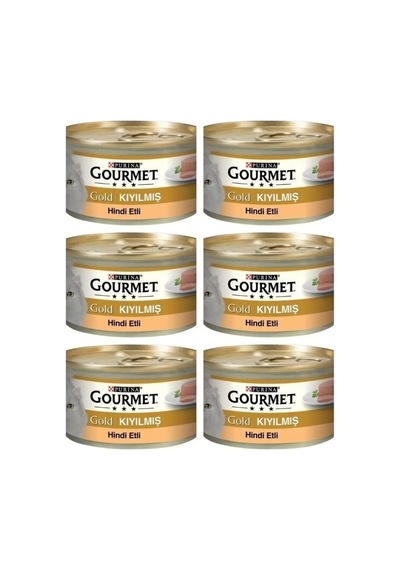 Gourmet Gold Kıyılmış Hindili Yetişkin Kedi Yaş Mama 6x85g