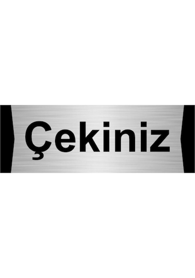 Çekiniz 7x20cm Gümüş Renk Metal Yönlendirme Levhası