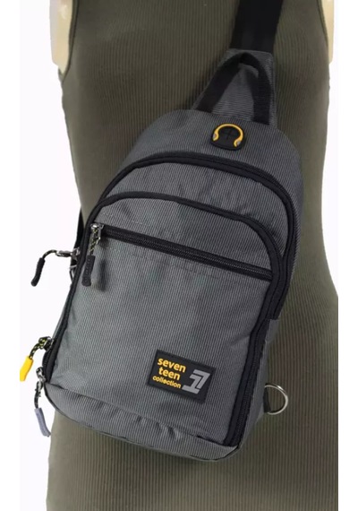 Ogdo - Göğüs, Sırt Çantası - Body Bag - 4980 Gri