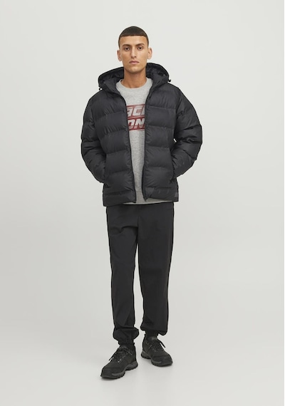 Jack & Jones Suya Ve Rüzgara Dayanıklı Kapüşonlu Puffer Mont - Elements 12239020 Black Siyah Jack & Jones Suya Ve Rüzgara Dayanıklı Kapüşonlu Puffer Mont - Elements 12239020 Black Siyah
