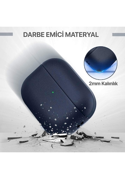 Airpods 4. Nesil İle Uyumlu Leather Skin Serisi Parmak İzi Tutmayan Dış Yüzeye Sahip Ve Mükemme